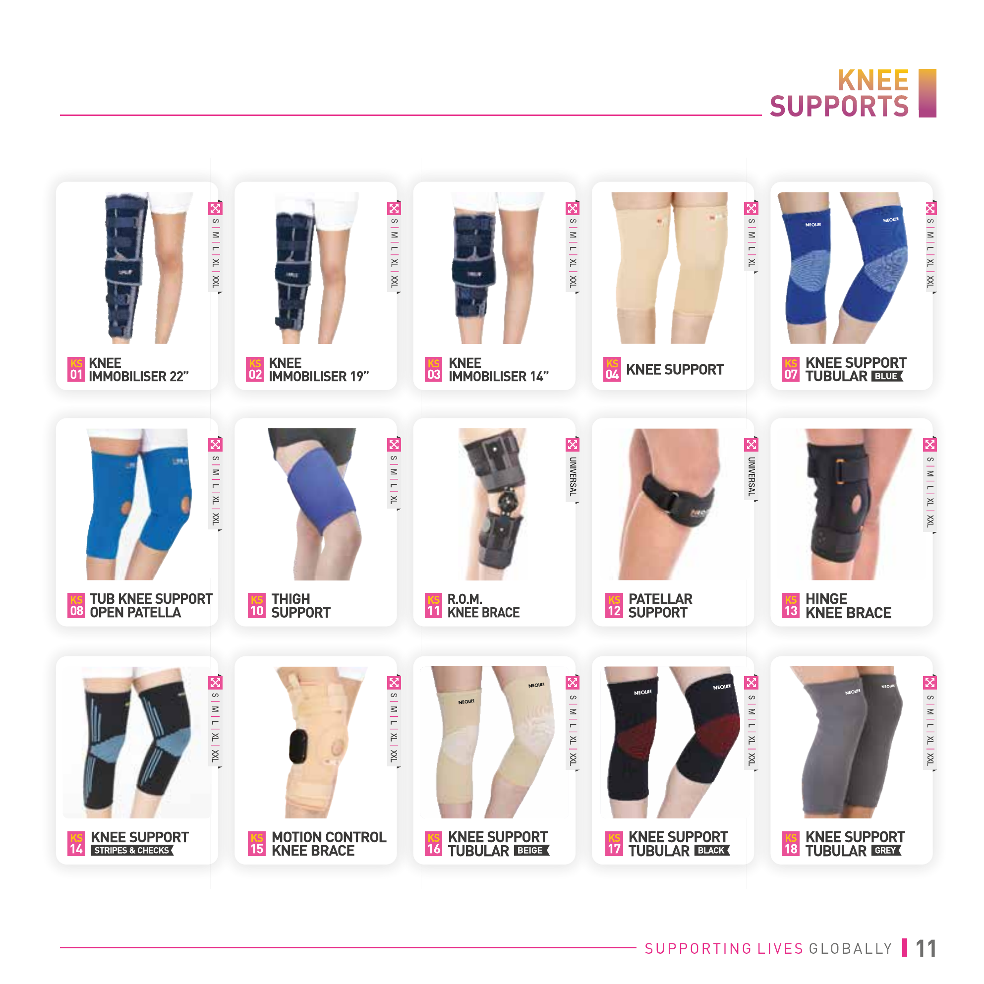 Knee Supports catalogue page