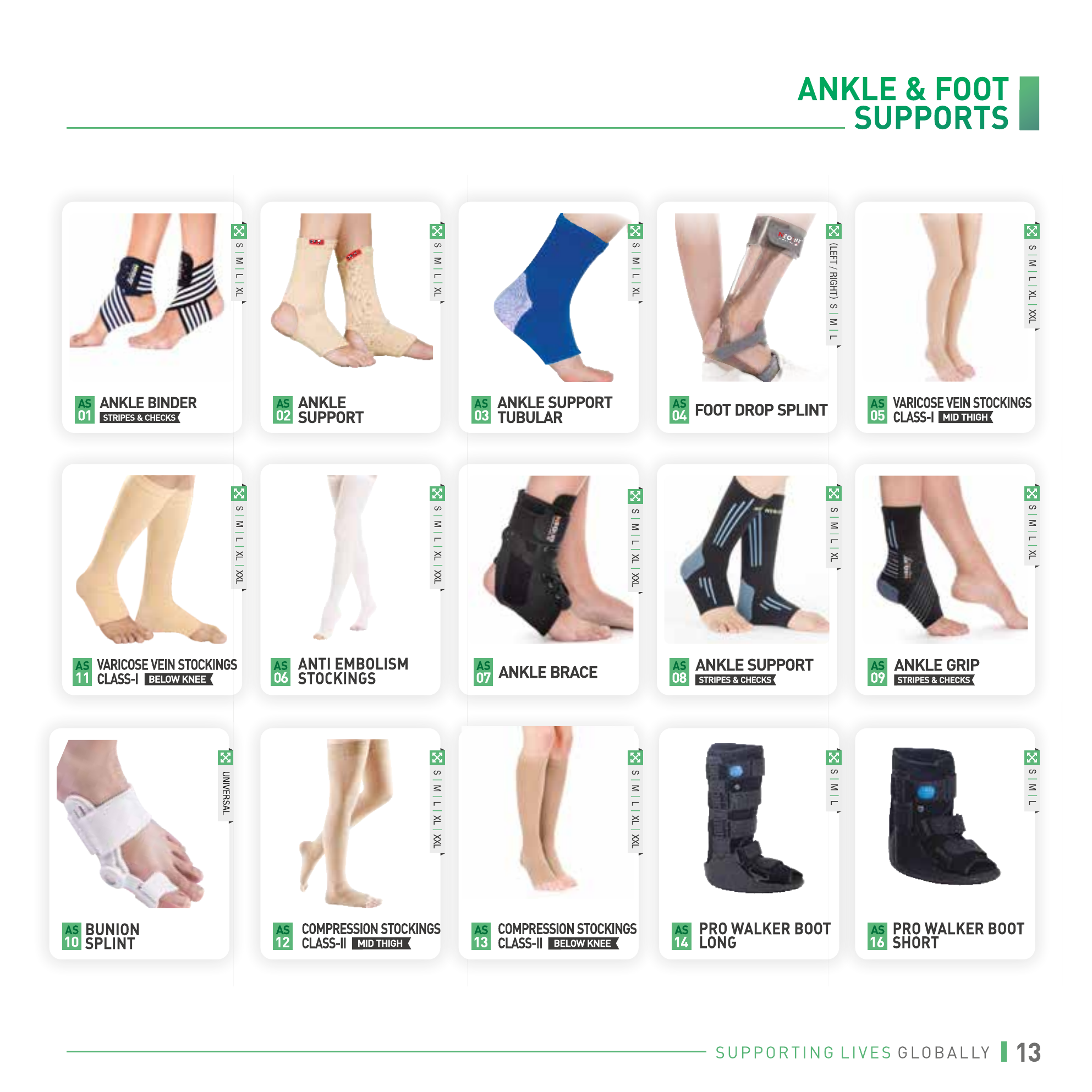 Ankle & Foot Supports catalogue page