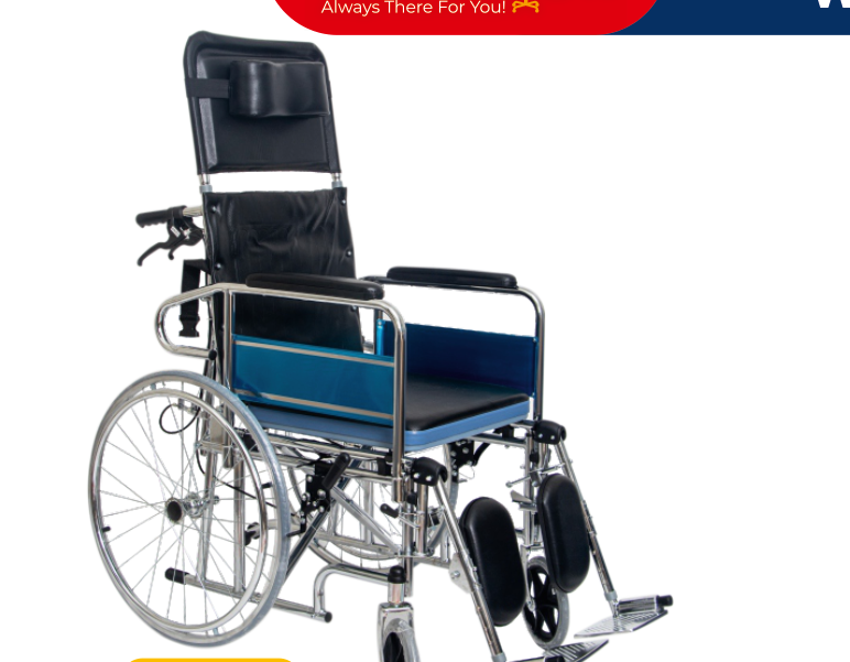 Recliner Commode Wheelchair Double Seat